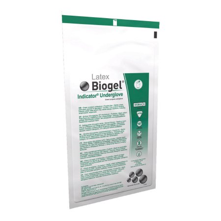 Surgical Underglove Biogel Indicator Underglove Sterile Latex Standard Cuff Length Smooth Green Not Chemo Approved