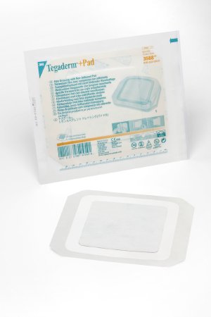 Transparent Film Dressing with Pad 3M Tegaderm +Pad 6 X 6 Inch Frame Style Delivery Square Sterile