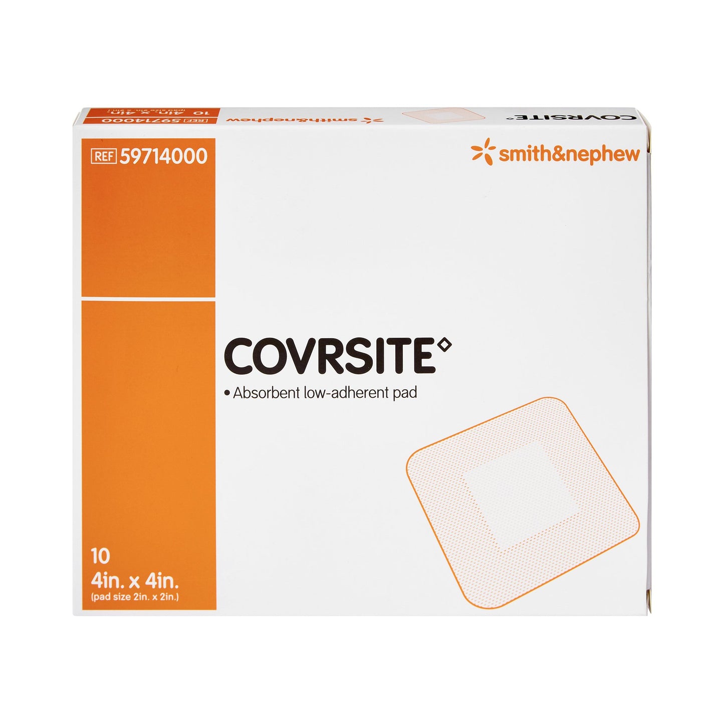 Covrsite Composite Dressing, 4 x 4 Inch, NonSterile, Film Backing