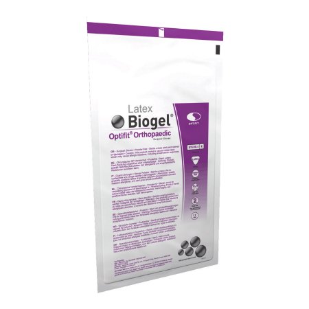 Surgical Glove Biogel Optifit Orthopaedic Sterile Latex Standard Cuff Length Micro-Textured Straw Not Chemo Approved