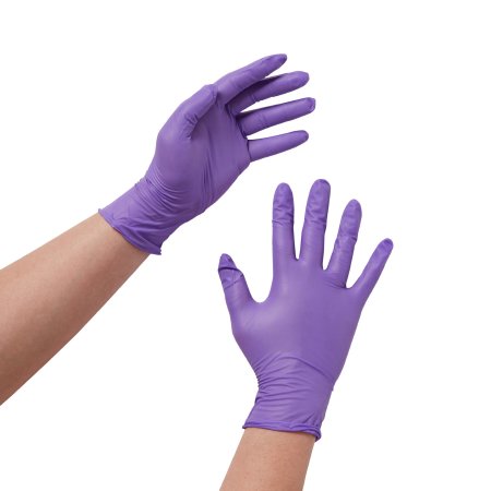 Exam Glove Purple Nitrile NonSterile Nitrile Standard Cuff Length Textured Fingertips Purple Chemo Tested