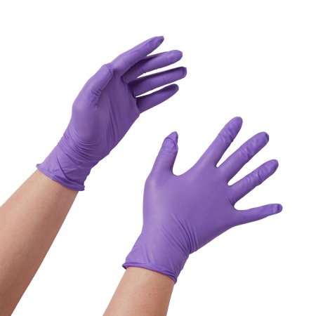 Exam Glove Purple Nitrile NonSterile Nitrile Standard Cuff Length Textured Fingertips Purple Chemo Tested