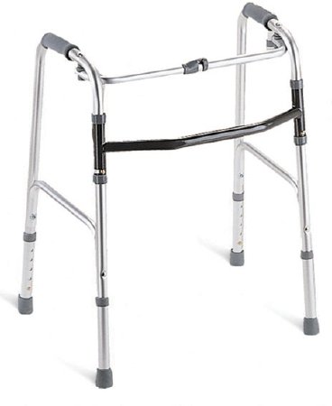 Single Release Folding Walker Adjustable Height Standard Aluminum Frame 250 lbs. Weight Capacity 28 to 32 Inch Height