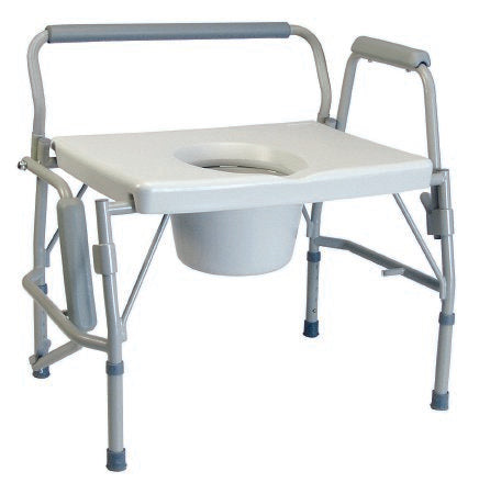 Commode Chair Lumex Imperial Collection Drop Arms Steel Frame Removable Backrest 25-1/2 Inch Seat Width 600 lbs. Weight Capacity