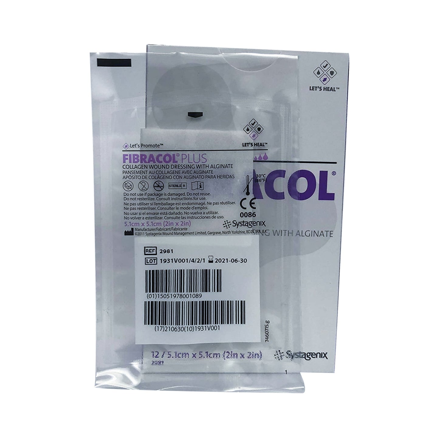Fibracol Plus Collagen Dressing 2 x 2 Inch Sterile Square Wound Dressing