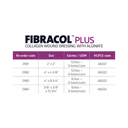 Fibracol Plus Collagen Dressing 4 x 4 Inch Square Sterile