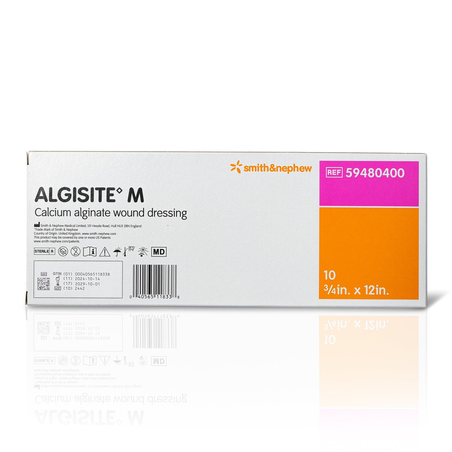 AlgiSite M Calcium Alginate Dressing 3/4 x 12 Inch Sterile Ribbon