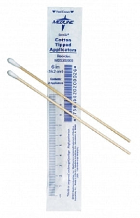 Swabstick Medline Cotton Tip Wood/Plastic Shaft 3/6 Inch Sterile/NonSterile