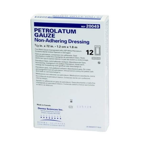 Petrolatum Impregnated Dressing Strip 1/2 x 72 Inch Sterile Gauze Dressing