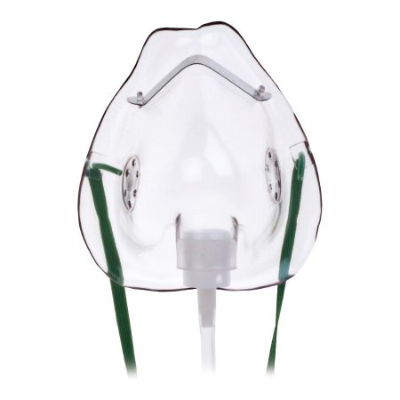 Oxygen Mask Hudson RCI Standard Style Adult One Size Fits Most Adjustable Head Strap / Nose Clip