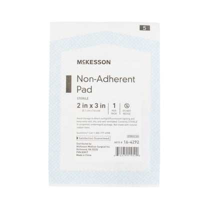 McKesson Non-Adherent Dressing 2 x 3 Inch Sterile 100 per Pack