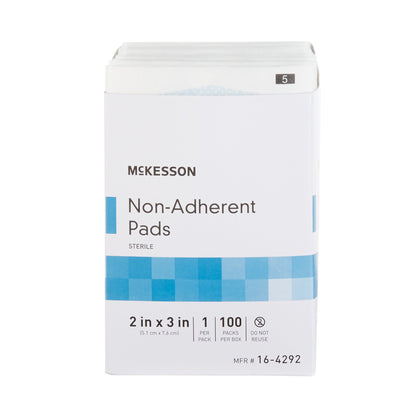McKesson Non-Adherent Dressing 2 x 3 Inch Sterile 100 per Pack