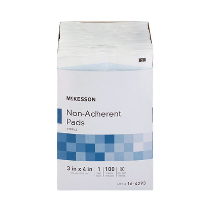 McKesson Non-Adherent Dressing 3 x 4 Inch Sterile 100 per Pack