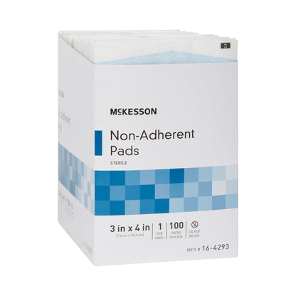 McKesson Non-Adherent Dressing 3 x 4 Inch Sterile 100 per Pack