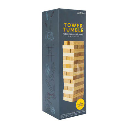 Tower Tumble Wooden Block Stacking Game – 48 Wooden Blocks, Ages 6+