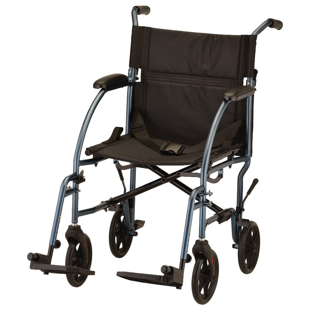 Ultra Lightweight Transport Chair - 19" With Swing Away Footrest