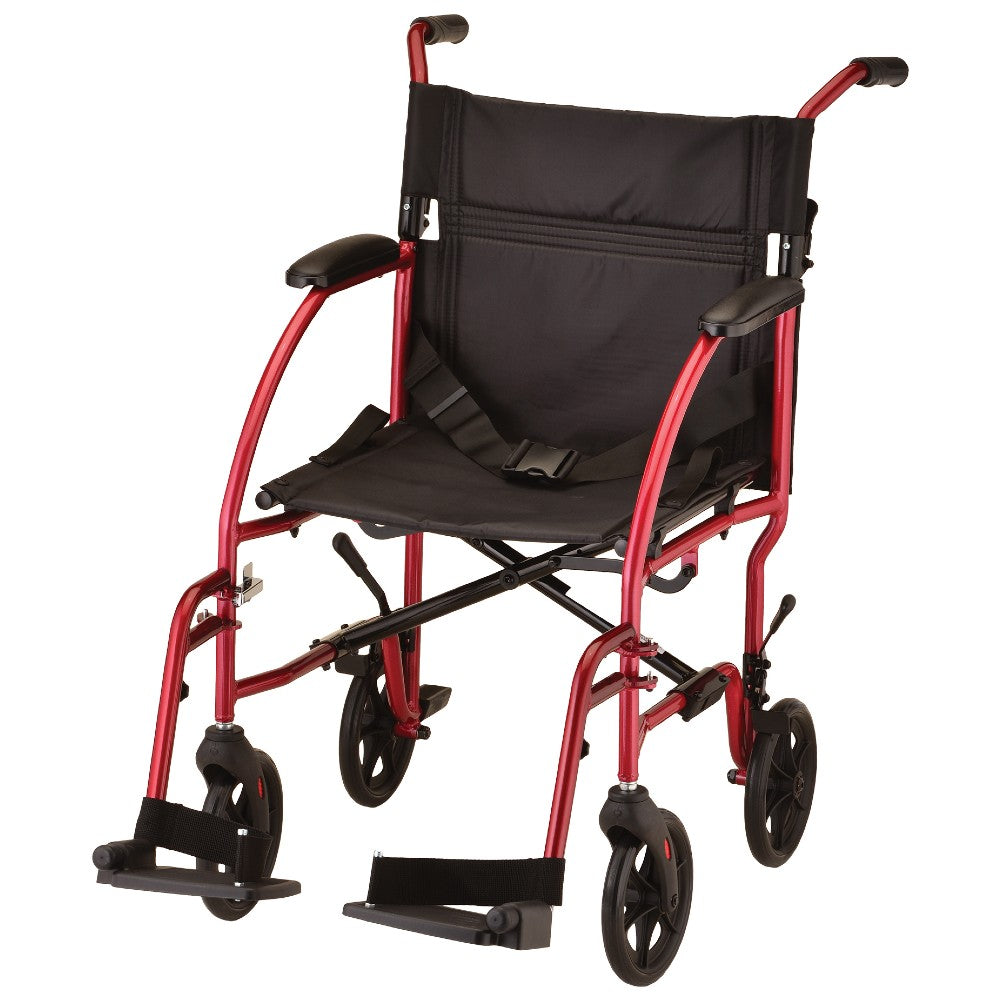 Ultra Lightweight Transport Chair - 19" With Swing Away Footrest