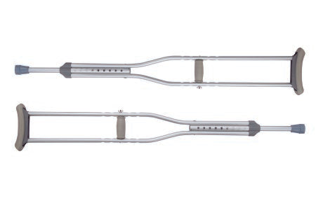 Underarm Crutches ProCare Youth 4 Foot 6 Inch to 5 Foot 2 Inch User Height Aluminum Frame 300 lbs. Weight Capacity