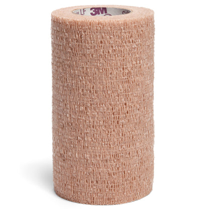 3M Coban LF Cohesive Bandage 4 Inch x 5 Yard Self-Adherent Tan Standard Compression