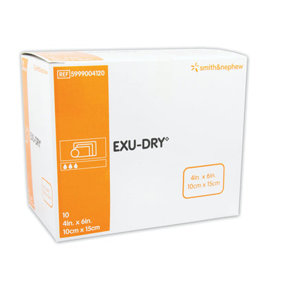 EXU-DRY Anti-Shear Super Absorbent Dressing 4 x 6 Inch – Rectangle