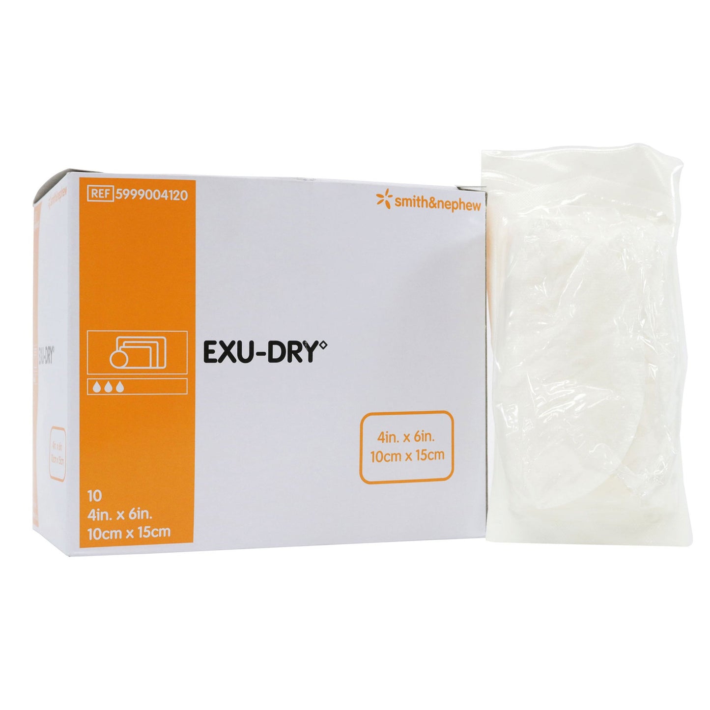 EXU-DRY Anti-Shear Super Absorbent Dressing 4 x 6 Inch – Rectangle