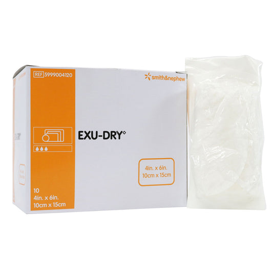 EXU-DRY Anti-Shear Super Absorbent Dressing 4 x 6 Inch – Rectangle