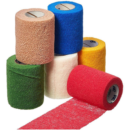 3M Coban LF Cohesive Bandage 2 Inch x 5 Yard Self-Adherent Tan Standard Compression