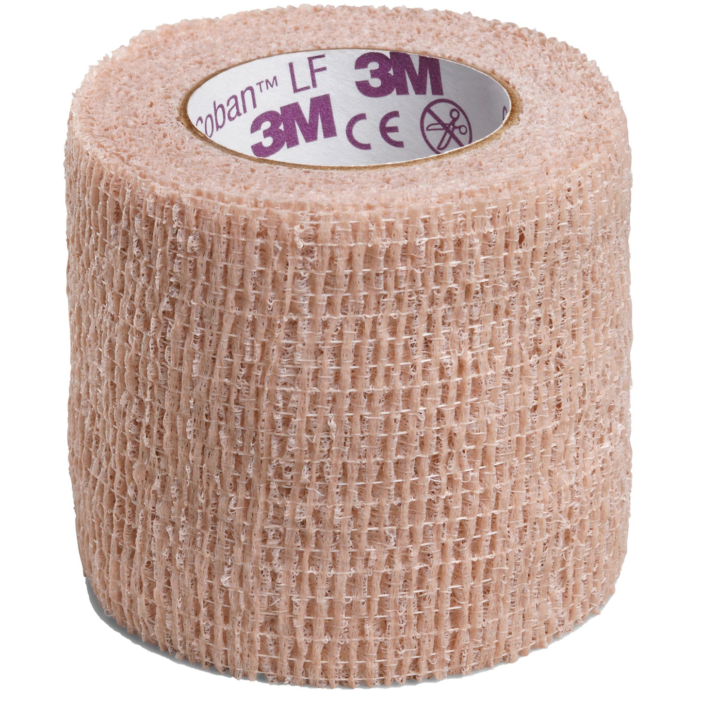 3M Coban LF Cohesive Bandage 2 Inch x 5 Yard Self-Adherent Tan Standard Compression