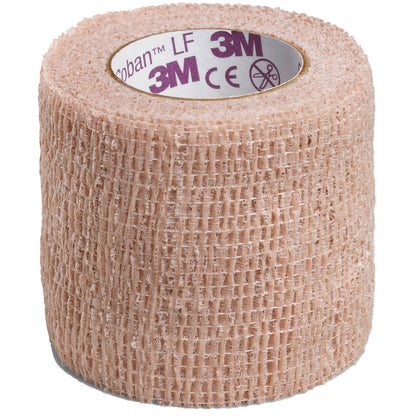 3M Coban LF Cohesive Bandage 2 Inch x 5 Yard Self-Adherent Tan Standard Compression