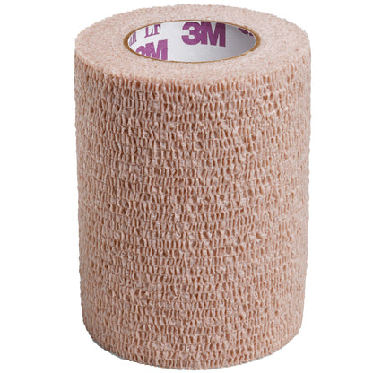 3M Coban LF Cohesive Bandage 3 Inch x 5 Yard Self-Adherent Tan Standard Compression