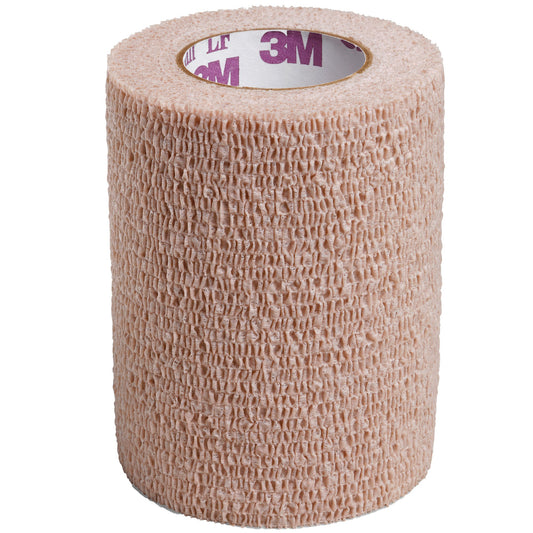 3M Coban LF Cohesive Bandage 3 Inch x 5 Yard Self-Adherent Tan Standard Compression