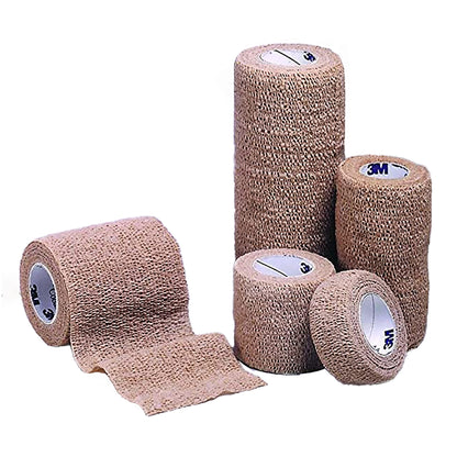 3M Coban LF Cohesive Bandage 6 Inch x 5 Yard Self-Adherent Tan Standard Compression