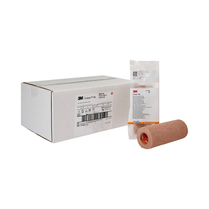3M Coban LF Cohesive Bandage 6 Inch x 5 Yard Self-Adherent Tan Standard Compression