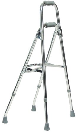 Side Step Folding Walker Adjustable Height Lumex Walkane Aluminum Frame 300 lbs. Weight Capacity 29-1/2 to 34-1/2 Inch Height