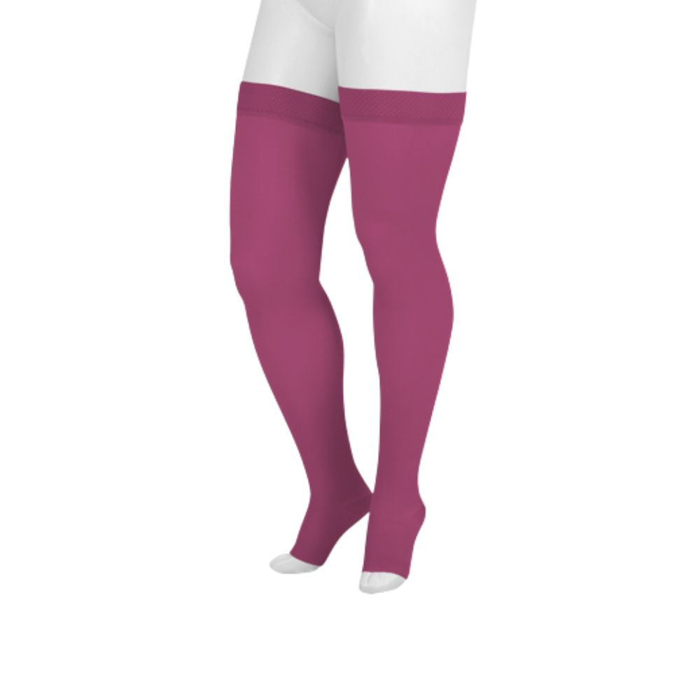 Compression Stockings: Juzo Soft High Compression Stockings Short Silicone Top Band 15-20 mmHg