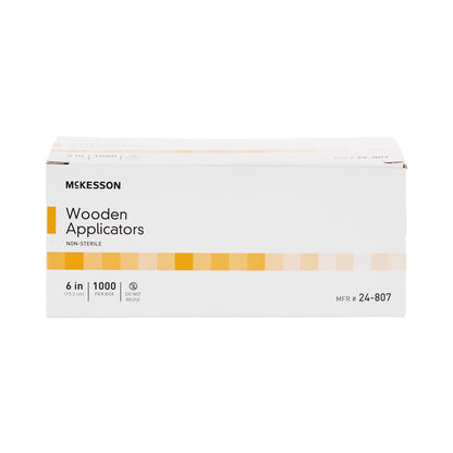 McKesson Wooden Applicator Stick 6 Inch – NonSterile, Tipless, 1000 Count Pack