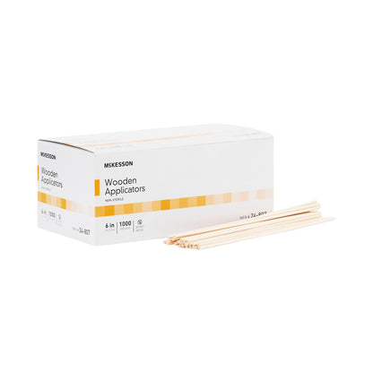 McKesson Wooden Applicator Stick 6 Inch – NonSterile, Tipless, 1000 Count Pack