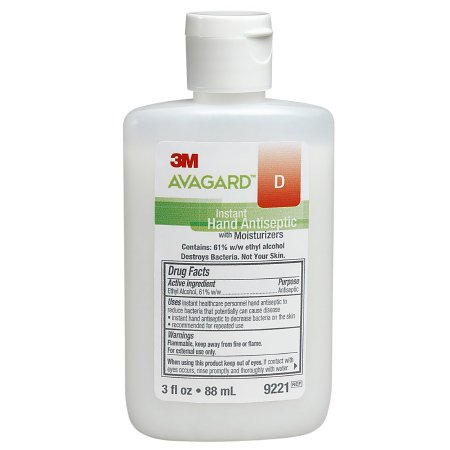 Hand Sanitizer 3M Avagard D 16 oz. Ethyl Alcohol Gel Pump Bottle