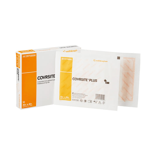 COVRSITE Plus Composite Dressing 4 x 4 Inch Square with Film Backing, Nonsterile