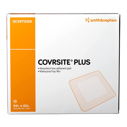 COVRSITE Plus Composite Dressing, 6 x 6 Inch, Non-Sterile – Film Backing with Border