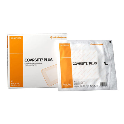 COVRSITE Plus Composite Dressing, 6 x 6 Inch, Non-Sterile – Film Backing with Border