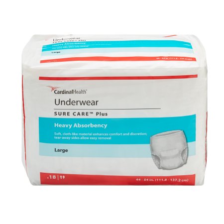 Absorbent Underwear Sure Care Plus Pull On with Tear Away Seams X-Large