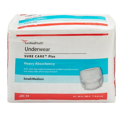 Absorbent Underwear Sure Care Plus Pull On with Tear Away Seams X-Large