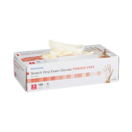 Exam Glove McKesson NonSterile Stretch Vinyl Standard Cuff Length Smooth Ivory Not Rated