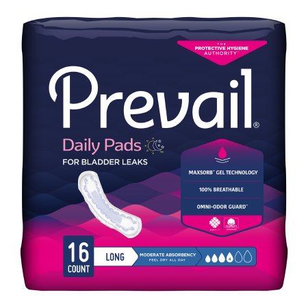 Bladder Control Pad Prevail Daily Pads 11 Inch Length