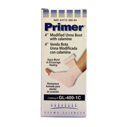 Primer Unna Boot Zinc Oxide / Calamine 4 Inch x 10 Yard Compression Bandage
