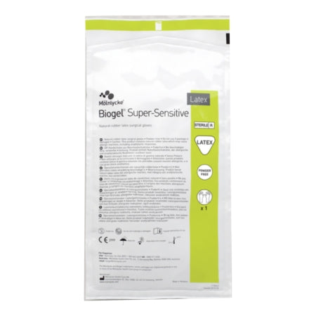 Surgical Glove Biogel Super-Sensitive Sterile Latex Standard Cuff Length Micro-Textured Straw Not Chemo Approved