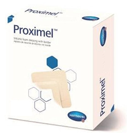 Proximel Silicone Foam Dressing 5 x 5 Inch Sterile Border Dressing