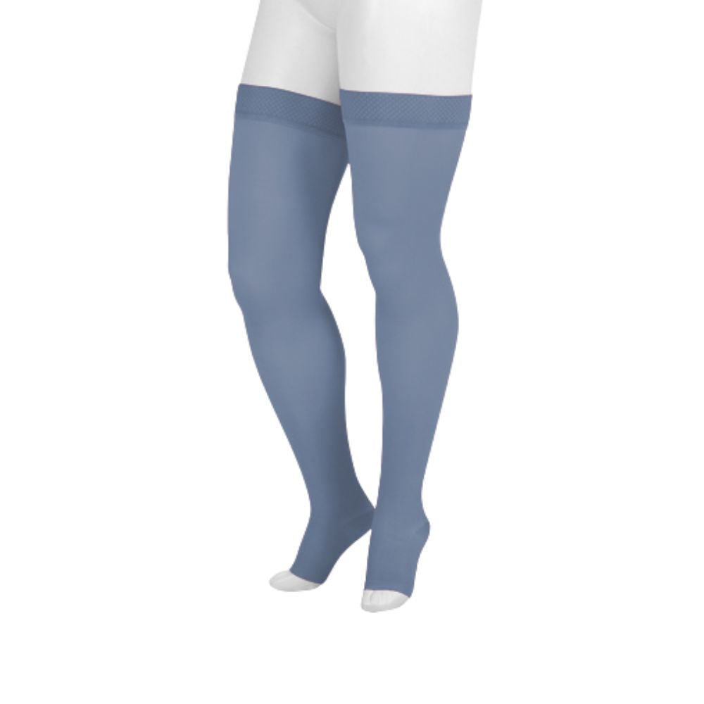 Compression Stockings: Juzo Soft High Compression Stockings Short Silicone Top Band 15-20 mmHg