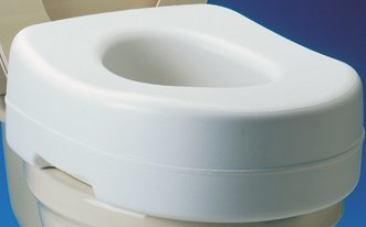 Raised Toilet Seat Carex 5-1/2 Inch Height White 300 lbs. Weight Capacity